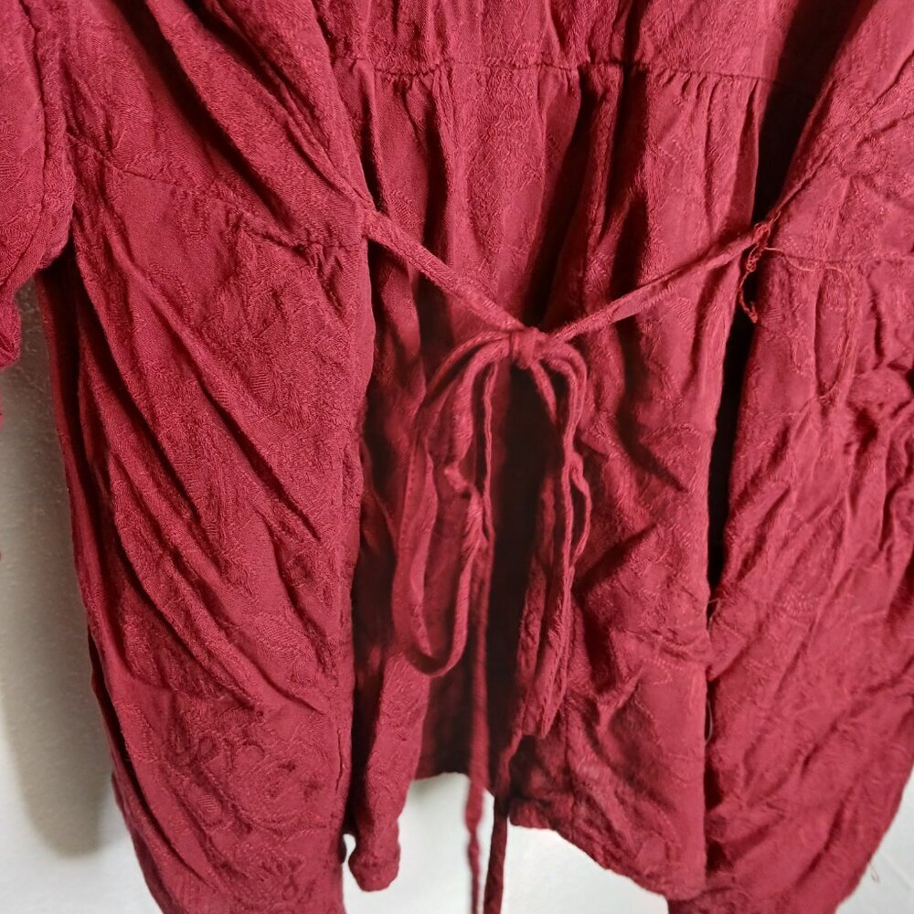 Maurices Maroon Babydoll Top size 3X - Picture 6 of 7